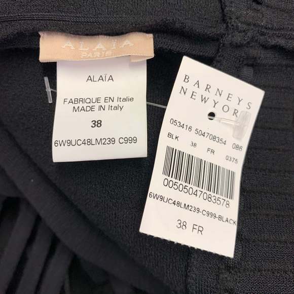 ALAIA Black Wool Blend Fringe Trim Mini Dress - Picture 5 of 6